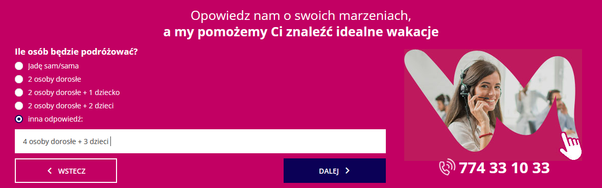 Wirtualny Asystent: Podaj nam liczbę uczestników podróży