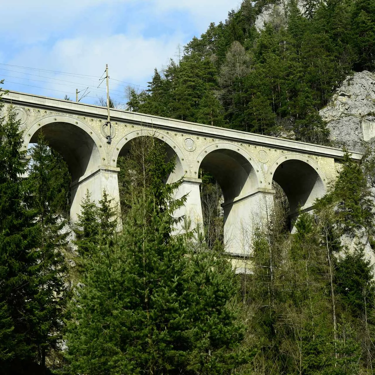 Fragment linii kolejowej Semmering, Austria