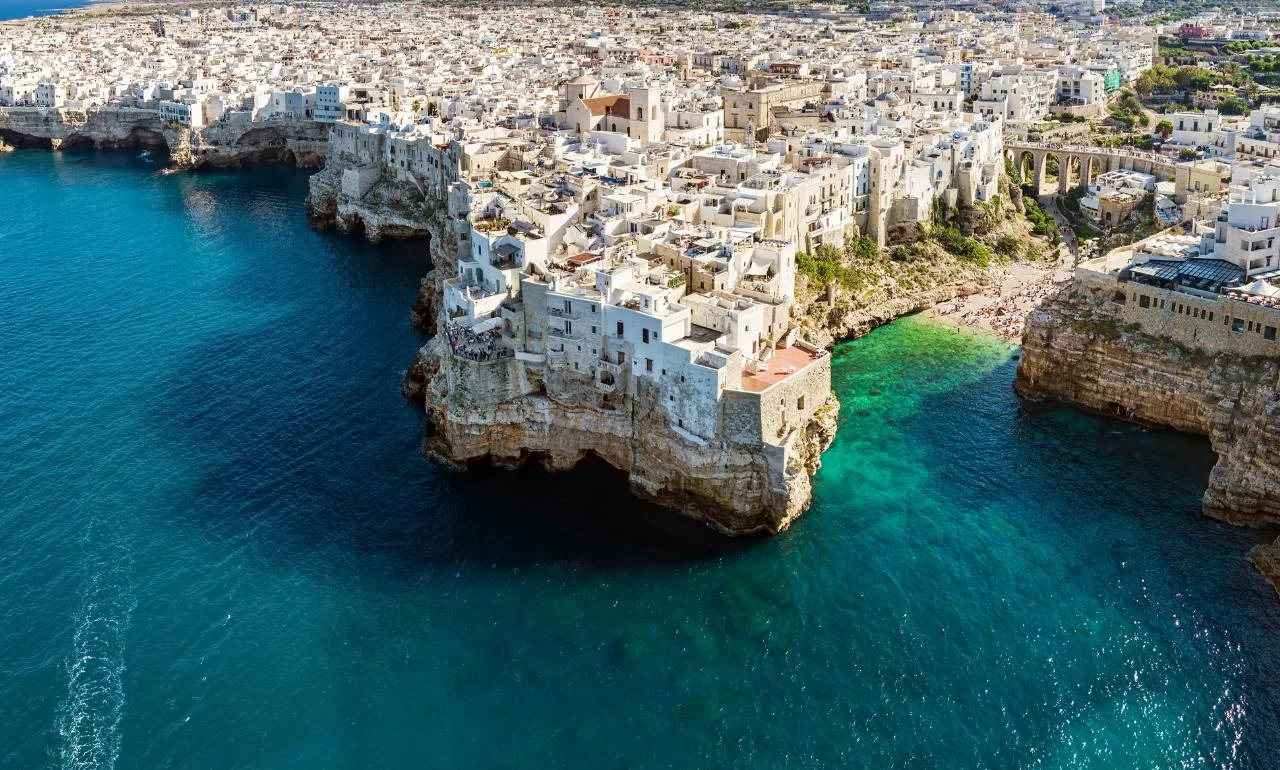 Polignano a Mare, widok od morza