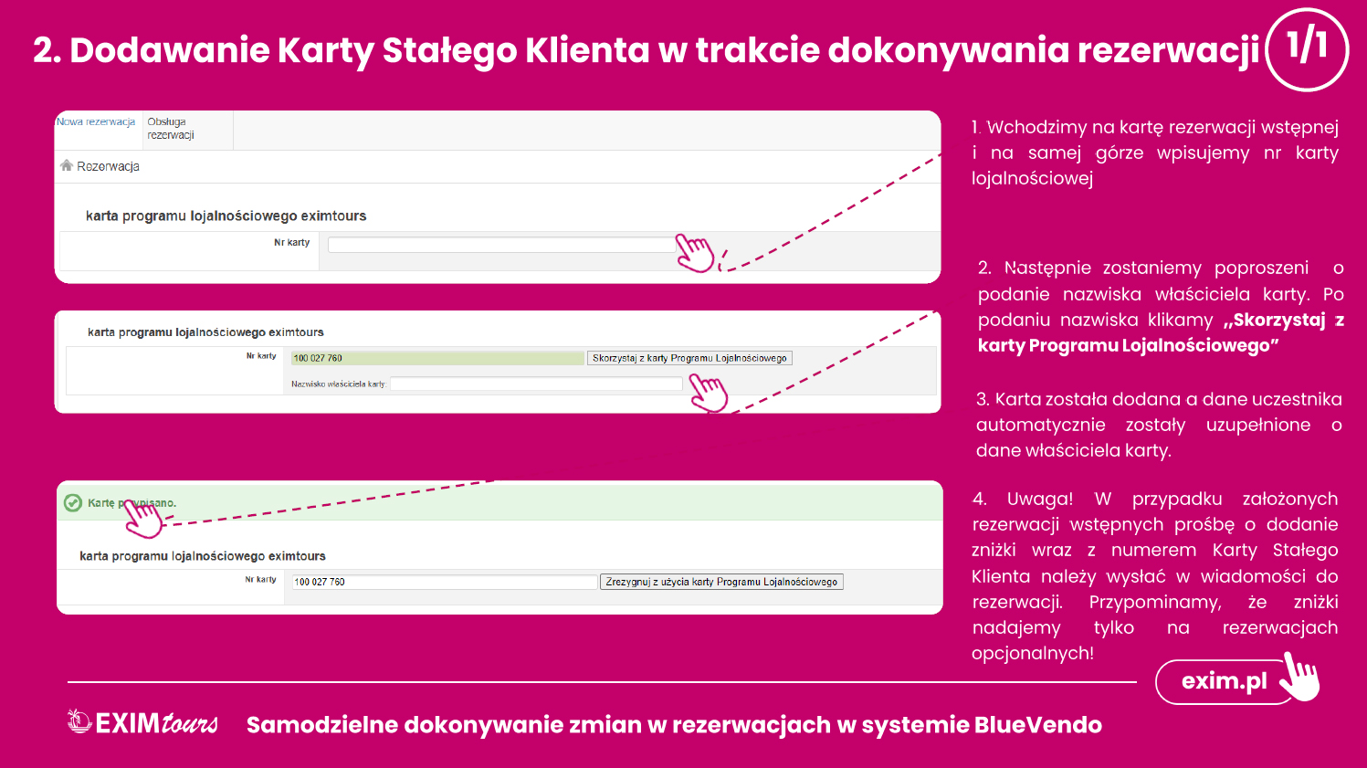 Dodawanie Karty Stałego Klienta