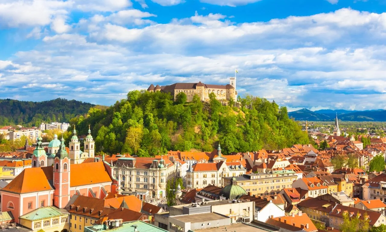 Lublana, panorama stolicy Słowenii