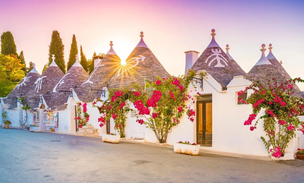 Domki trulli w Alberobello, Apulia